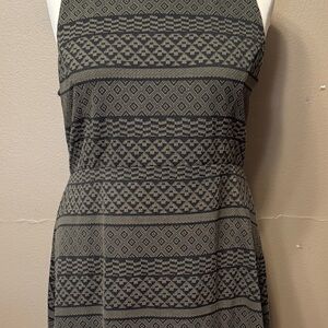 Apt. 9 Jacquard Sleeveless Skater Dress Women's XL Green Black